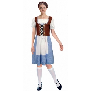 Bavarian Costume Blue Beer Girl Costume - Womens Oktoberfest Costumes